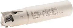 Iscar - 3/4" Cut Diam, 0.315" Max Depth of Cut, 3/4" Shank Diam, 3.38" OAL, Indexable Square Shoulder Helical End Mill - Weldon Shank, 90° Lead Angle, Through Coolant, Series Helitang - Apex Tool & Supply