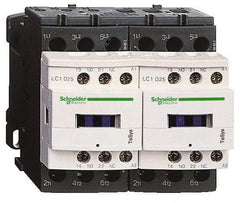 Schneider Electric - 3 Pole, 120 Coil VAC at 50/60 Hz, 25 Amp at 440 VAC, Reversible IEC Contactor - 1 Phase hp: 2 at 115 VAC, 3 at 230/240 VAC, 3 Phase hp: 15 at 460/480 VAC, 20 at 575/600 VAC, 5 at 200/208 VAC, 7.5 at 230/240 VAC - Apex Tool & Supply