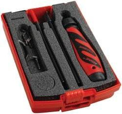 Shaviv - 11 Piece High Speed Steel Blade Hand Deburring Tool Set - B, C Blade Holder, B10, B11, B20, B30, B60, B70;C40 Blades, For Straight Edge, Hole Edge, Hole Inner Surface, Flat Surface - Apex Tool & Supply
