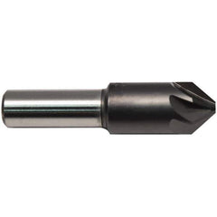M.A. Ford - 3/4" Head Diam, 1/2" Shank Diam, 6 Flute 90° High Speed Steel Countersink - ALtima Blaze Finish, 2-3/4" OAL - Apex Tool & Supply