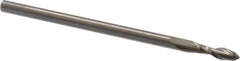 Onsrud - 1/8" Cutting Diam x 1/2" Length of Cut, 2 Flute, Upcut Spiral Router Bit - Uncoated, Right Hand Cut, Solid Carbide, 2-1/2" OAL x 1/8" Shank Diam, Ball End Taper, 30° Helix Angle - Apex Tool & Supply