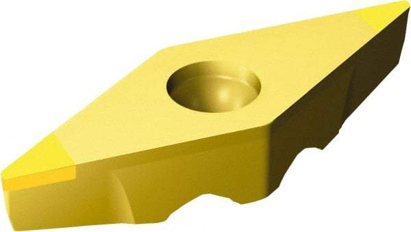 Sandvik Coromant - TRVB1304 Grade 7015 CBN Turning Insert - TiN Finish, 35° Triangle, 13mm Inscr Circle, 3/16" Thick, 1/64" Corner Radius - Apex Tool & Supply