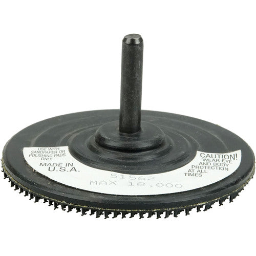 3″ Back-up Pad for Hook and Loop Surface Conditioning Disc, 1/4″ Stem - Apex Tool & Supply
