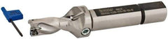 Iscar - 1.19" Max Drill Depth, 2xD, 19/32" Diam, Indexable Insert Drill - 2 Inserts, 3/4" Shank Diam, Straight Shank - Apex Tool & Supply