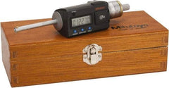 Mitutoyo - 0.275" to 0.35", IP65, TiN Finish, Electronic Inside Micrometer - 0.00005" Resolution, 0.0001" Accuracy - Apex Tool & Supply