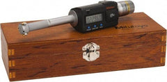 Mitutoyo - 0.65" to 0.8", IP65, TiN Finish, Electronic Inside Micrometer - 0.00005" Resolution, 0.0001" Accuracy - Apex Tool & Supply