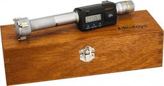 Mitutoyo - 1.2" to 1.6", IP65, TiN Finish, Electronic Inside Micrometer - 0.00005" Resolution, 0.00015" Accuracy - Apex Tool & Supply
