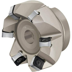 Walter - 80mm Cut Diam, 27mm Arbor Hole, 9mm Max Depth of Cut, Indexable Chamfer & Angle Face Mill - 6 Inserts, SN . X 1606 . . Insert, Right Hand Cut, 6 Flutes, Through Coolant, Series Xtra-tec - Apex Tool & Supply