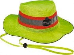Ergodyne - Personal Evaporative Class Headwear Hi-Vis Ranger Hat with Cooling Towel - 1' Long, Lime, Polyester & PVA - Apex Tool & Supply