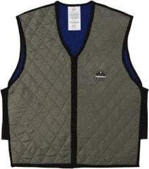 Ergodyne - Size M, Gray Cooling Vest - 36 to 38" Chest, Zipper Front, Nylon - Apex Tool & Supply