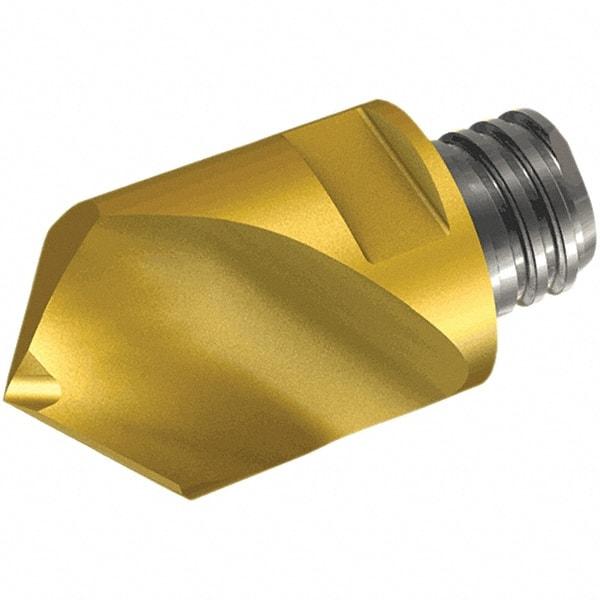 Iscar - MM EC-D Grade IC908 Carbide Spotting Drill Milling Tip Insert - TiAlN Finish, 1 Flute, 16mm Cutting Diam, 28mm Extension - Apex Tool & Supply