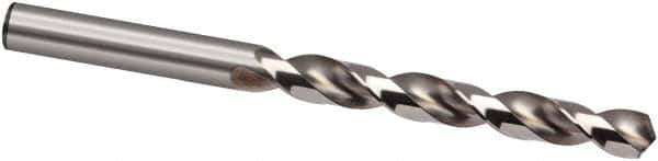 Guhring - 5.25mm 130° High Speed Steel Jobber Drill - Bright Finish, Right Hand Cut, Spiral Flute, 86mm OAL, Cone Relief Point - Apex Tool & Supply