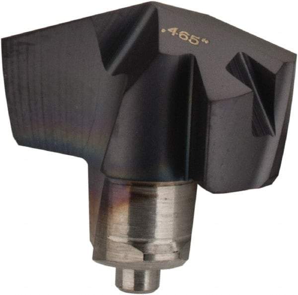 Iscar - Series ICM, 0.465" Diam Grade IC908 140° Replaceable Drill Tip - Carbide, TiAlN Finish, 11 Seat Size, Through Coolant - Apex Tool & Supply