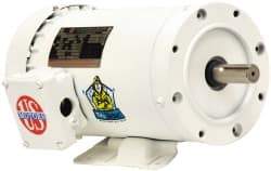 US Motors - 1-1/2 Max hp, 3,600 Max RPM, Single Cap Start-Cap Run Electric AC DC Motor - 115/208-230 V Input, Single Phase, 56HC Frame, 5/8" Shaft Diam, C-Face/Base Mount, TEFC Enclosure - Apex Tool & Supply