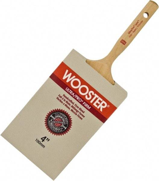 Wooster Brush - 3" Flat Nylon/Polyester Varnish Brush - 3-3/16" Bristle Length, 6-1/4" Maple Dowel Handle - Apex Tool & Supply