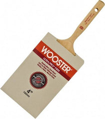 Wooster Brush - 3" Flat Nylon/Polyester Varnish Brush - 3-3/16" Bristle Length, 6-1/4" Maple Dowel Handle - Apex Tool & Supply