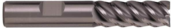 Kennametal - 5/8", 6 Flute, Single End, Solid Carbide, 0.04" Corner Radius End Mill - 5" OAL, 20° Helix, Right Hand Flute, 0.033" LOC, Right Hand Cut, 2" Extended Reach - Apex Tool & Supply