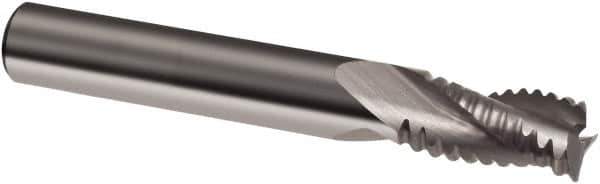 Guhring - 5/8", 1-1/4" LOC, 5/8" Shank Diam, 3-1/2" OAL, 3 Flute, Solid Carbide Square End Mill - Single End, Uncoated, Spiral Flute, 30° Helix, Right Hand Cut, Right Hand Flute, Series 3184 - Apex Tool & Supply