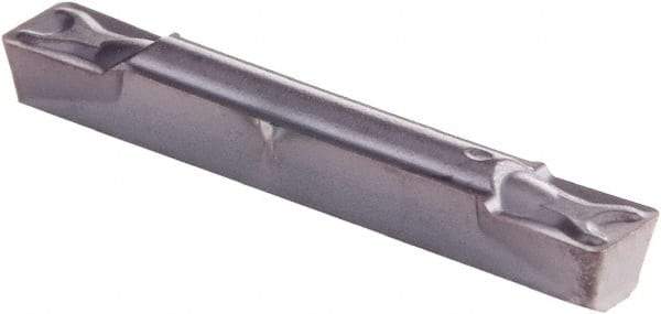 Kennametal - 0305G GMN Grade KCU10, 3.05mm Cutting Width Carbide Grooving Insert - 3.51mm Max Depth of Cut, Neutral, 0.41mm Corner Radius, AlTiN Finish - Apex Tool & Supply