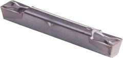 Kennametal - 0305G GMN Grade KCU10, 3.05mm Cutting Width Carbide Grooving Insert - 3.51mm Max Depth of Cut, Neutral, 0.41mm Corner Radius, AlTiN Finish - Apex Tool & Supply