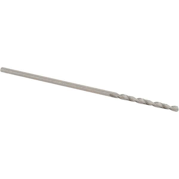 Walter-Titex - 0.98mm 118° High Speed Steel Jobber Drill - Bright Finish, Right Hand Cut, Spiral Flute, Straight Shank, 34mm OAL, N Point - Apex Tool & Supply