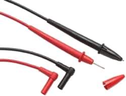Fluke - Black/Red Electrical Test Equipment Leads - Use with Electrical Test Equipment with 4mm Adapters - Apex Tool & Supply