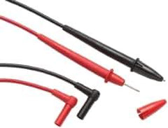 Fluke - Black/Red Electrical Test Equipment Leads - Use with Electrical Test Equipment with 4mm Adapters - Apex Tool & Supply