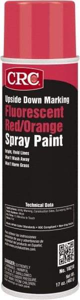 CRC - 20 fl oz Red Marking Paint - 700' Coverage, Lead Free Formula, 528 gL VOC - Apex Tool & Supply
