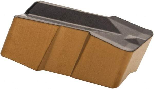 Iscar - 635080GIP E Grade IC830, 6.35mm Cutting Width Carbide Grooving Insert - 3.8mm Max Depth of Cut, Neutral, 0.8mm Corner Radius, TiAlN Finish - Apex Tool & Supply
