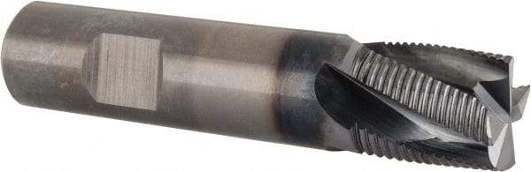 Kennametal - 3/4" Diam, Fine Pitch, 3/4" LOC, 4 Flute Solid Carbide Corner Chamfer Roughing End Mill - AlTiN Finish, 3-1/2" OAL, 3/4" Shank Diam, Single End, Centercutting, 25° Helix - Apex Tool & Supply