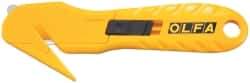 Olfa - Retractable Utility Knife - 1.58" High Carbon Tool Steel Blade, Yellow Nylon-6 Polyamide Handle, 1 Blade Included - Apex Tool & Supply