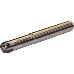 Tool-Flo - 3/4" Cut Diam, 3/4" Shank Diam, 6.281" OAL, Indexable Ball Nose End Mill - 1-3/4" Head Length, Straight Shank, TBN Toolholder, TBNR 750, TBRR 750 Insert - Apex Tool & Supply