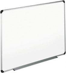 UNIVERSAL - 36" High x 48" Wide Erasable Melamine Marker Boards - Aluminum/Plastic Frame, 49.67" Deep, Includes Accessory Tray/Rail & Mounting Kit - Apex Tool & Supply
