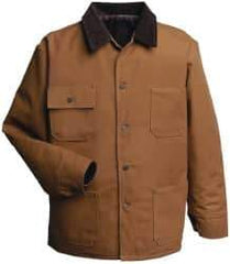 PRO-SAFE - Size L General Purpose Jacket - Brown, Cotton & Polyester, Buttons Closure - Apex Tool & Supply