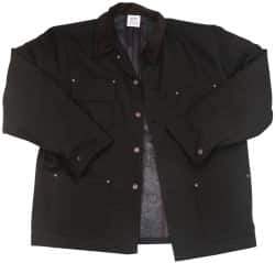 PRO-SAFE - Size XL Cold Weather Jacket - Black, Nylon Quilt Lined & Cotton Duck, Buttons Closure - Apex Tool & Supply