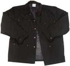 PRO-SAFE - Size XL Cold Weather Jacket - Black, Nylon Quilt Lined & Cotton Duck, Buttons Closure - Apex Tool & Supply