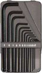 Bondhus - 13 Piece L-Key Ball End Hex Key Set - Hex Range 0.05 to 3/8", 7-1/2" OAL, Protanium High Torque Steel - Apex Tool & Supply