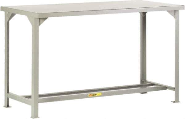Little Giant - 84 Wide x 36" Deep x 36" High, 12 Gauge Steel Workbench - Fixed Legs, Gray - Apex Tool & Supply