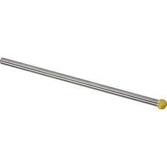 Made in USA - 3/8" Cut Diam, 1/4" Shank Diam, Ball Head Single Cut Burr - Carbide, 5/16" LOC, 6-3/8" OAL - Apex Tool & Supply