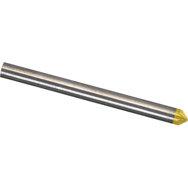 Made in USA - 3mm Cut Diam, 0.1181" Shank Diam, Cone Head Single Cut Burr - Carbide, 1.5mm LOC, 38mm OAL - Apex Tool & Supply