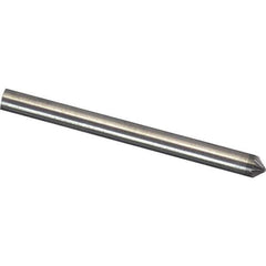 Made in USA - 1/8" Cut Diam, 1/8" Shank Diam, Cone Head Aluma Cut Burr - Carbide, 1/16" LOC, 1-1/2" OAL - Apex Tool & Supply