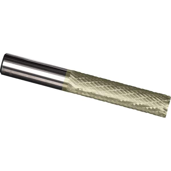 Made in USA - 3/16" Diam, 5/8" LOC, Plain End, Solid Carbide Diamond Pattern Router Bit - Right Hand Cut, 2" OAL, 3/16" Shank Diam, Use on Cast Iron, Stainless, Steel, Titanium - Apex Tool & Supply