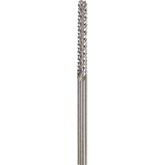 Made in USA - 1/8" Cut Diam, 1/8" Shank Diam, Cylinder Head Burr - Carbide, 1" LOC, 2" OAL - Apex Tool & Supply