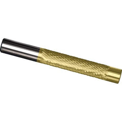Made in USA - 1/2" Diam, 2" LOC, Solid Carbide Diamond Pattern Router Bit - Right Hand Cut, 4" OAL, 1/2" Shank Diam, Use on Cast Iron, Stainless, Steel, Titanium - Apex Tool & Supply