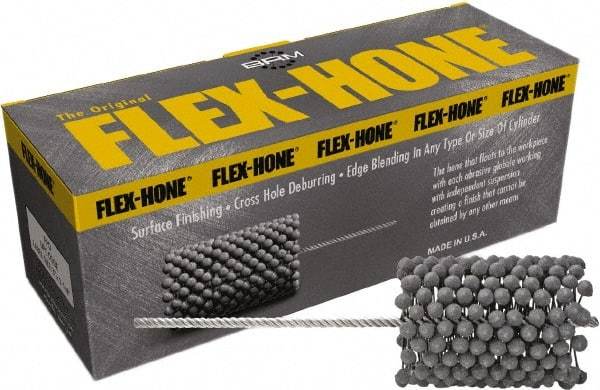Brush Research Mfg. - 6" to 6-1/2" Bore Diam, 240 Grit, Boron Carbide Flexible Hone - Fine, 17-1/2" OAL - Apex Tool & Supply
