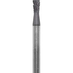 Made in USA - 6.3mm Cut Diam, 0.0925" Shank Diam, Double Cut Burr - Carbide, 6.3mm LOC, 45mm OAL - Apex Tool & Supply