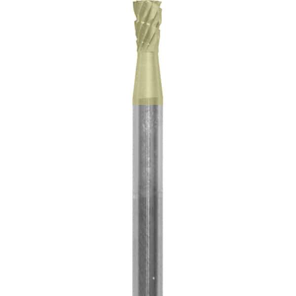 Made in USA - 6.3mm Cut Diam, 0.0925" Shank Diam, Double Cut Burr - Carbide, 6.3mm LOC, 45mm OAL - Apex Tool & Supply