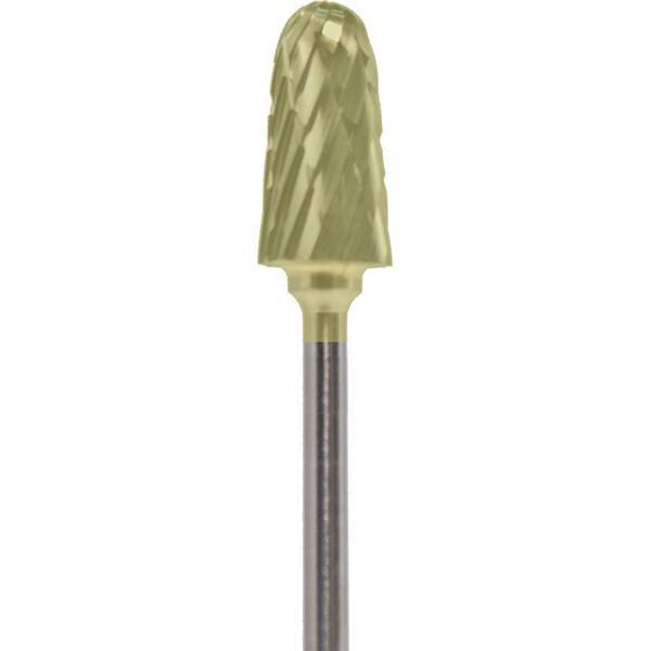Made in USA - 4mm Cut Diam, 0.0925" Shank Diam, Cone Head Double Cut Burr - Carbide, 12.4mm LOC, 50mm OAL - Apex Tool & Supply