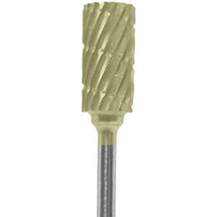 Made in USA - 1/4" Cut Diam, 0.0925" Shank Diam, Cylinder Head Chipbreaker Cut Burr - Carbide, 1/2" LOC, 2" OAL - Apex Tool & Supply
