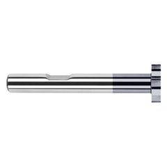 0.7500″ (3/4″) Cutter Diameter × 0.1560″ (5/32″) Width Carbide Square Large Diameter Deep Keyseat Cutter, 10 Flutes, AlTiN Coated - Exact Industrial Supply